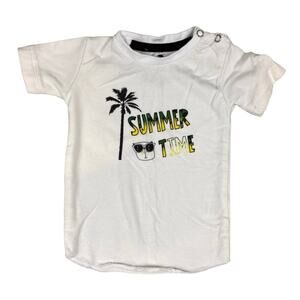 Troy James The Boys White Summer Time T Shirt 3-6 Months